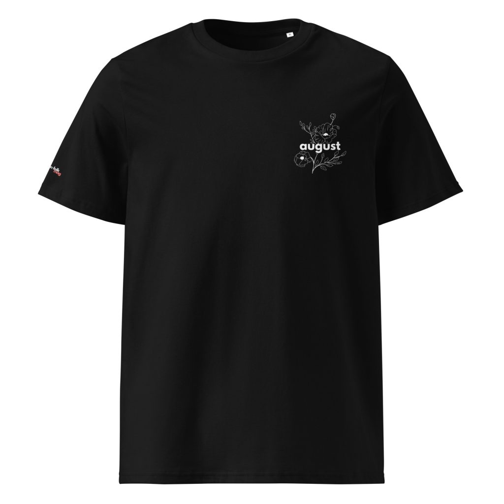 August "Poppy" Black T-shirt