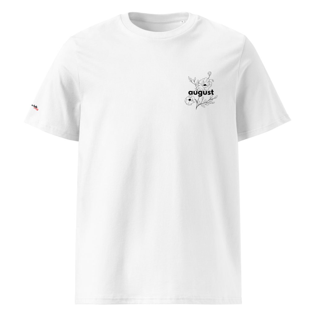 August "Poppy" White T-shirt